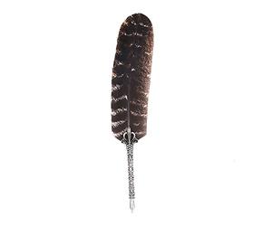 ANCLLO Vintage Feather Quill Pen Nature Feather Dip Pen for Wedding Sign In Creative Office Supplies - Style B