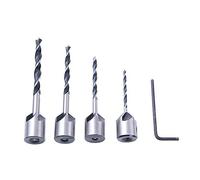 ANCLLO Woodworking Countersink Chamfer Drill Bit Three Pointed High Speed Steel Drill Bits Set, 4 In 1