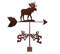 ANCNA Creative Moose Shape Weather Vane Sculpture with Anti Rust Coating Practical weathervane Farm Wind Direction Indicator Country House Wind Vane