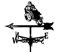 ANCNA Garden Stake Metal Weathervane Motorcycle Weather Vane Garden Yard Decoration Wind Direction Indicator Kit Cast Iron Farm Wind Vane