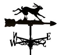 ANCNA Hare Metal Weathervane, Outdoor Roof Garden Mount Yard Decor Stainless Steel Weathercock, Indicating Wind Direction Farm Scene Home Outdoor Crafts Ornaments