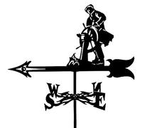 ANCNA Metal Weathervane, Fish Weather Vane Wind Direction Indicator with Anti-Rust Coating for Garden Farm Roof Paddock Decoration Wind Vane,Style 4