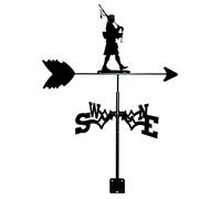 ANCNA Retro Metal Weathervane House Wind Vane Outdoor Roof Weather Vane Wind Direction Indicator Garden Yard Decor Wind Measuring Tool