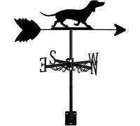 ANCNA-U Metal Weathervane Little Dog Animal Ornament Wind Direction Indicator Roof Decoration Accessories for Garden Patio Outdoor Yard, Dachshund