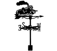ANCNA-U Roofs Decor Weather Vane Metal Weathervane,Retro Train Weathervane,Iron Art Garden Ornaments Outdoor, Wind Vane for House Garage Cupola Barn Pavilion