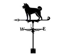 ANCNA-U Weathercock Metal Weathervane with Roof Mount Akita Dog Weather Vane Steel Vane Direction Roof Metaltions Gift for Outdoor Farm Yard Garden