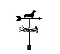 ANCNA-U Weathervane Dachshund Dog Garden Silhouette Ornament Direction Indicator Measuring Tool Outdoor Patio Roof Wind Vane Weathercock Easy To Assemble,C