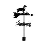ANCNA-U Weathervane Dog Ornament Wind Vane Animal Metal Roof Garden Direction Sign Weathercock Outdoor Farmhouse Decorative Wind Measuring Tool Directional Indication, Field Spaniel
