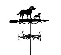ANCNA-U Weathervane for Roof Mount Weathercock Garden Outdoors Wind Direction Indicator, Animal Dog Puppy Shape Metal Weather Vane Home Decorations Ornament Gift for Farm Yard,Labrador