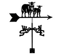 ANCNA Weather Vane for Sheep and Lamb Ornament Metal Weathervane with anti-rust coating Practical Wind Vane Outdoor Roof Garden Decor Yard Wind Direction Indicator With stand