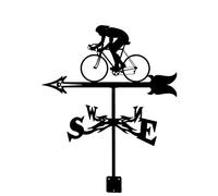 ANCNA Weathervane Cyclist Boykin Retriever Ornament Weather Vane Wind Direction Indicator with Anti-Rust Coating, Garden Stake Wind Vane Measuring Tool Yard Roof Mount