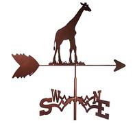 ANCNA Weathervane - Giraffe Weather Vane Metal Retroc Wind Vane for Yard Garage Cupola Roof Paddock Wind Direction Indicator with Roof Mount
