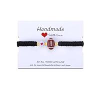 Ancnoz Ball Bracelets for Men Women Soccer Football Basketball Tennis Ball Bracelet Adjustable Beaded Bracelets for Team Fans, S, no