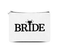 Ancnoz Bride Makeup Bag for Wedding Bachelorette Party Bridal Shower Gifts Bride To Be Cosmetic Purse Travel Toiletry Bag for Women Brides Bridesmaid Wedding Engagement Gift