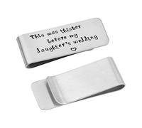 Ancnoz Father of the Bride Money Clip Gifts from Daughter Hilarious Daughter Wedding Money Clip for Dad Engraved Stainless Steel Cash Card Holder for Dad Fathers Day Birthday Christmas Gift