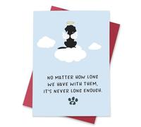 Ancnoz Pet Loss Sympathy Card for Pet Owners Heartfelt Comforting Condolence Card with Cat Dog Paw Print Bereavement Cards for Grieving Pet Owners Memorial Christmas Gift