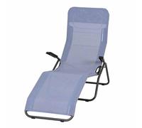 Anco Tilted Lounger Dove Blue Steel Anthracite Textile Cover Pull Garden New
