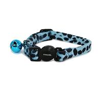 Ancol Acticat Velvet Leopard Print Cat Collar, Turquoise