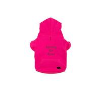 Ancol Anything for Kisses Dog Hoodie - Pink - Stylish & Warm Hooded Sweatshirt for Dogs with Slogan Design - Ideal for Cold Walks - Large Size 50cm L 52-68cm Girth