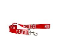 Ancol Awareness Dog Lead, Training, Caution, Nervous, Friendly, 40mm Width, 1.5m, Colour-Coded, Recycled Webbing (CAUTION (Red))
