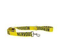 Ancol Awareness Dog Lead, Training, Caution, Nervous, Friendly, 40mm Width, 1.5m, Colour-Coded, Recycled Webbing (NERVOUS (Yellow/Lime))