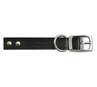 Ancol Black Studded Leather Dog Collar for Dogs and Puppies Bridle Leather Pet Training Collar with Chrome Studs - Size 55-63cm Size 8