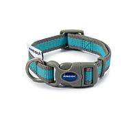 Ancol Made From Dog Collar - Blue & Grey - Eco Friendly Collar Made from Recycled Plastics - Quick Release Buckle & Adjustable Fit - Size 1-2 - 20-30cm Neck
