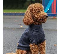 Ancol Cable Knit Dog Jumper - Blue - Size: Small - Dog Jackets