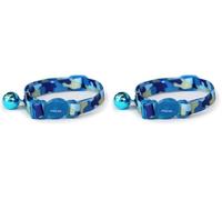 Ancol Camouflage Cat Collar with safety buckle Blue (Pack of 2)