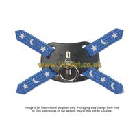 Ancol Cat Harness and Lead Set - Moon and Stars - Blue