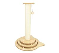 Ancol Cat Shape Enrichment Scratcher - Kitten Interactive Play Claw Scratch Post with Sisal Rope and Bottom Toy Balls - Pets Indoor Activity Centre