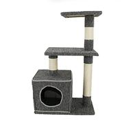 Ancol Cat Tower - Multi Functional Design with Cosy Den & Sisal Scratch Post - Top Platform for Napping or Lookout - Hanging Toy for Added Fun - Ideal for Cats to Play, Scratch & Relax - 80cm High