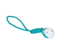 Ancol Chase Floating Ropey Ball Tug Dog Toy - 35 x 7cm, Lightweight Buoyant Ball for Water Fetch, Pool or Beach Play, Highly Visible