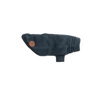 Ancol Classic Cable Knit Dog Jumper in Blue - Cosy Woollen Pet Sweater with Harness Hole, Leg Straps and Rolled Neck Puppy Pullover - XS