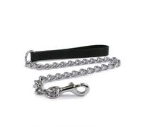 Ancol Heritage Leather Extra Heavy Chain Lead Black 80cm