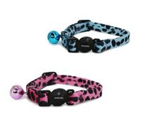 Ancol Comfortable Durable Safe Leopard Print Pink Cat Collar Pet Training Accessory