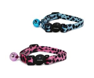 Ancol Comfortable Durable Safe Leopard Print Pink Cat Collar Pet Training Accessory