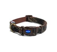 Ancol Country Check Adjustable Dog Collar for Dogs and Puppies - Brown