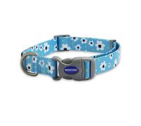 Ancol Soho Dogs Collar in Daisy Leaf - 100% Recycled Fabric Comfortable Pet Accessory - Sturdy Adjustable Buckle Puppy Neckband - L
