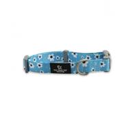 Ancol Dog Collar Soho Daisy - 100% Recycled Fabric, Adjustable Buckle - Size 5-9