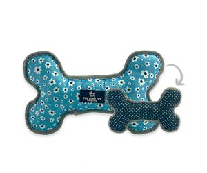 Ancol Daisy & Polka Dot Patterned Rev Bone Toy - Pet Toys - Multi-Print