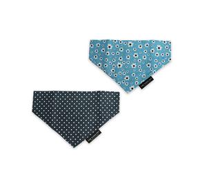 Ancol Daisy & Polka Patterned Bandana Set - Multi-Print - Size: One Size - Dog Jackets