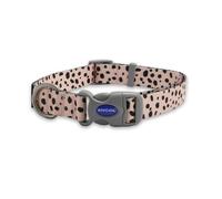 Ancol Dalmatian Patterned Round Dog Collar Secure Fit Soft Comfortable Stylish Pet Puppy Leash Large