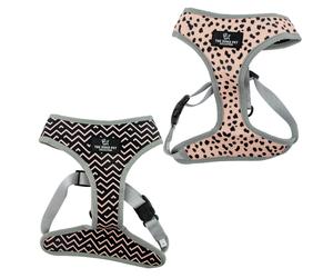 Ancol Dalmatian ZigZag Reversible Dog Harness Soft Breathable Secure Fit Lightweight Pet Puppy Lead Medium