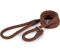 Ancol Deluxe Nylon Rope Slip Lead Brown 1.5mx12mm
