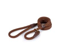 Ancol Deluxe Nylon Rope Slip Lead Brown 1.5mx12mm