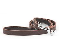 Ancol Diamond Leather Lead Brown 1mx19mm