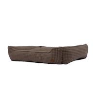 Ancol Dog Bed in Brown Check - Comfortable Outdoor Pet Pad with Removable Cover - Garden Puppy Blanket Mat - 84 x 105cm XL