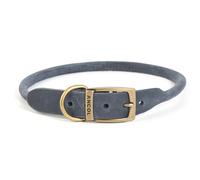 Ancol Timberwolf Premium Leather Dog Collar - Comfortable Durable Pet Training Accessory - Blue Bridle Leather - Soft Supple Waterproof Treated - 50-59cm Size 7
