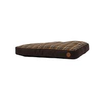 Ancol Dog Mattress in Brown and Blue Tartan - Comfortable Pet Accessory with Removable Outer - Puppy Cat Mat Sleeping Place - 75 x 60cm